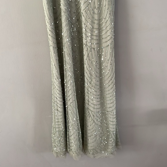 Adrianne Papell Beaded Mint Ball Gown size 12 - Picture 3 of 8